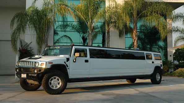 white modern limo