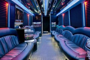 inside of a limo
